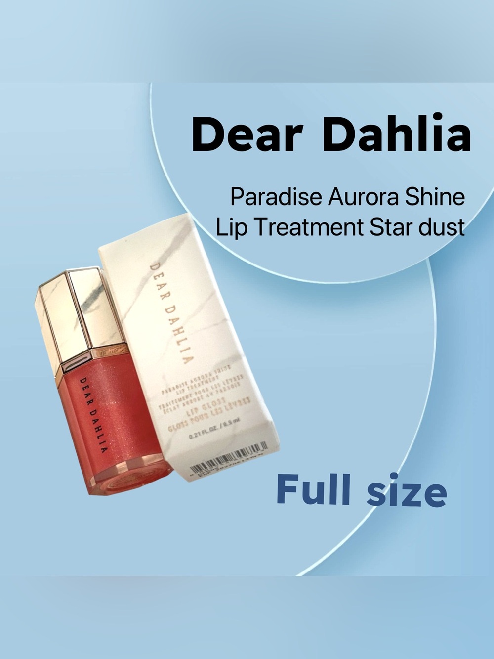 🇰🇷🆕📦NIB DEAR DAHLIA |FULL| Elegant Paradise Aurora Shine Lip Treatment Star dust
